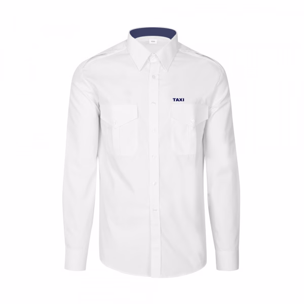 Basic Taxi Uniform Herreskjorte m/ svettekant, hvit LA 2 Basic Taxi Uniform Herreskjorte m/ svettekant, hvit LA - Bilde 2