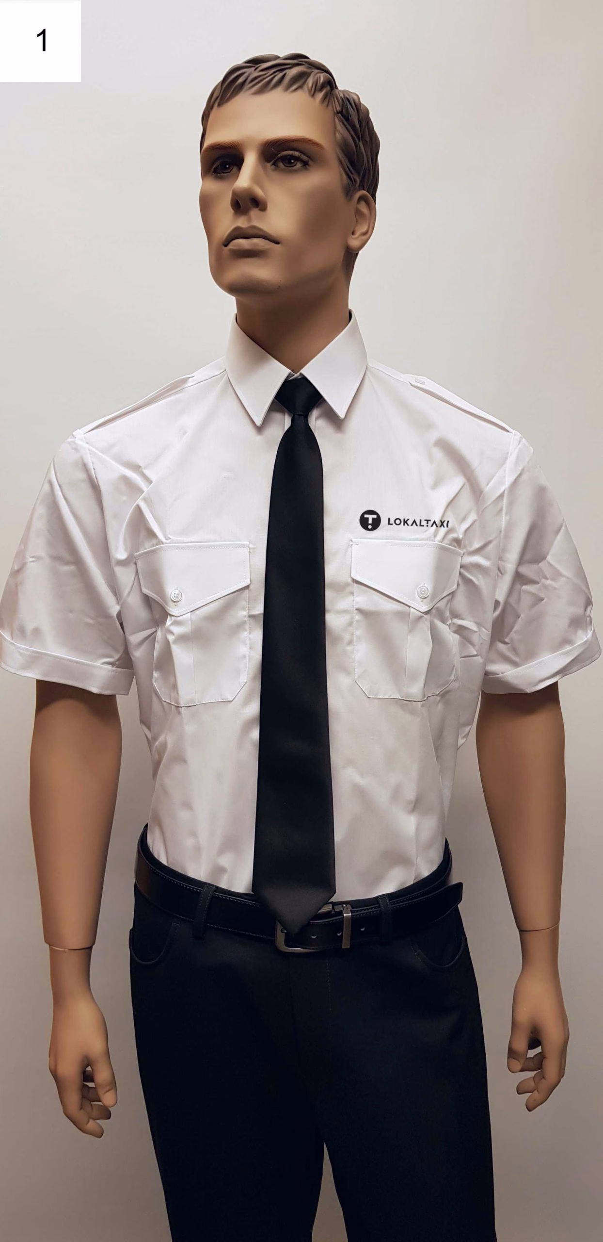 Selje Taxi Uniform Skjorte Kort arm, herre, Lokaltaxi