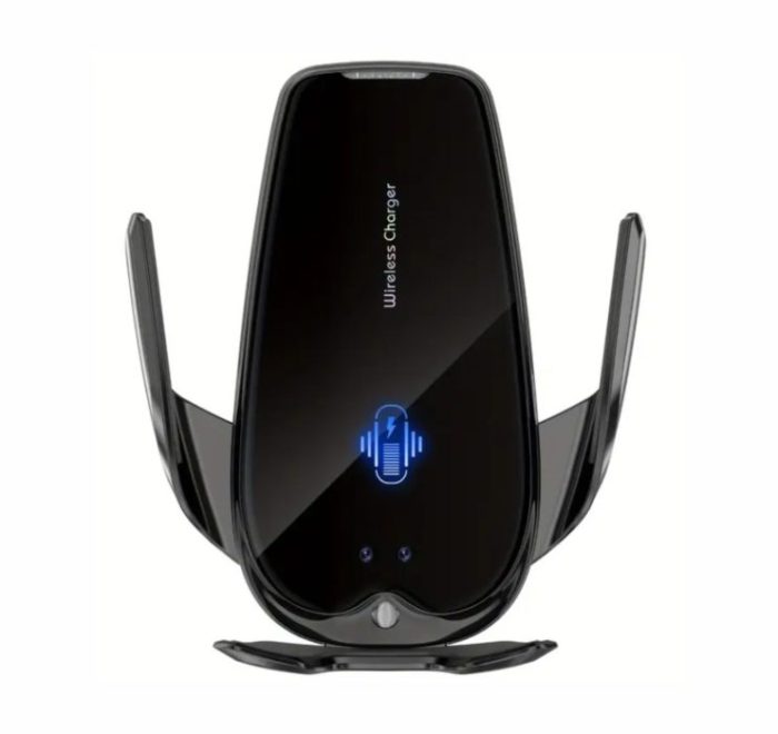 Trådløs lader til mobiltelefon med automatisk klemming 1 Trådløs lader til mobiltelefon med automatisk klemming