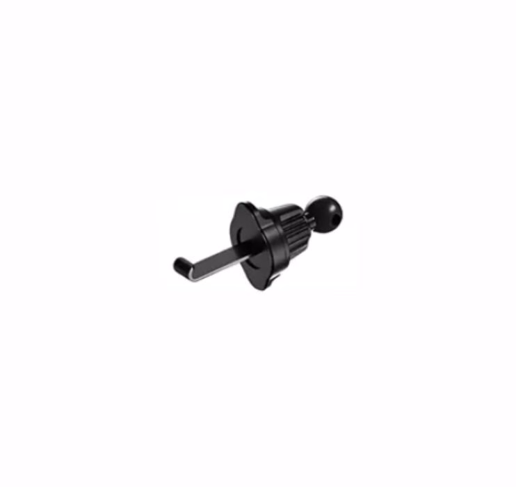 a black plastic hook with a ball