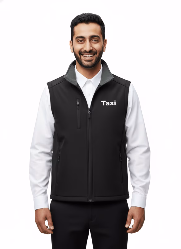 Taxi Uniform Softshell vest til Herre, mod. Basic
