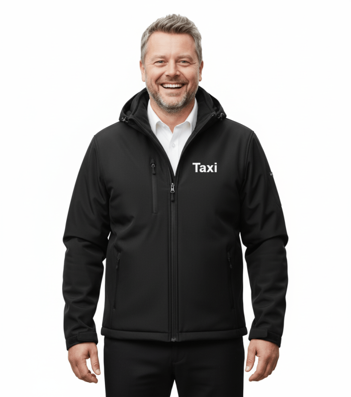 Foret Taxi Uniformsjakke med hette for Herre Basic. 1 Foret Taxi Uniformsjakke med hette for Herre Basic.