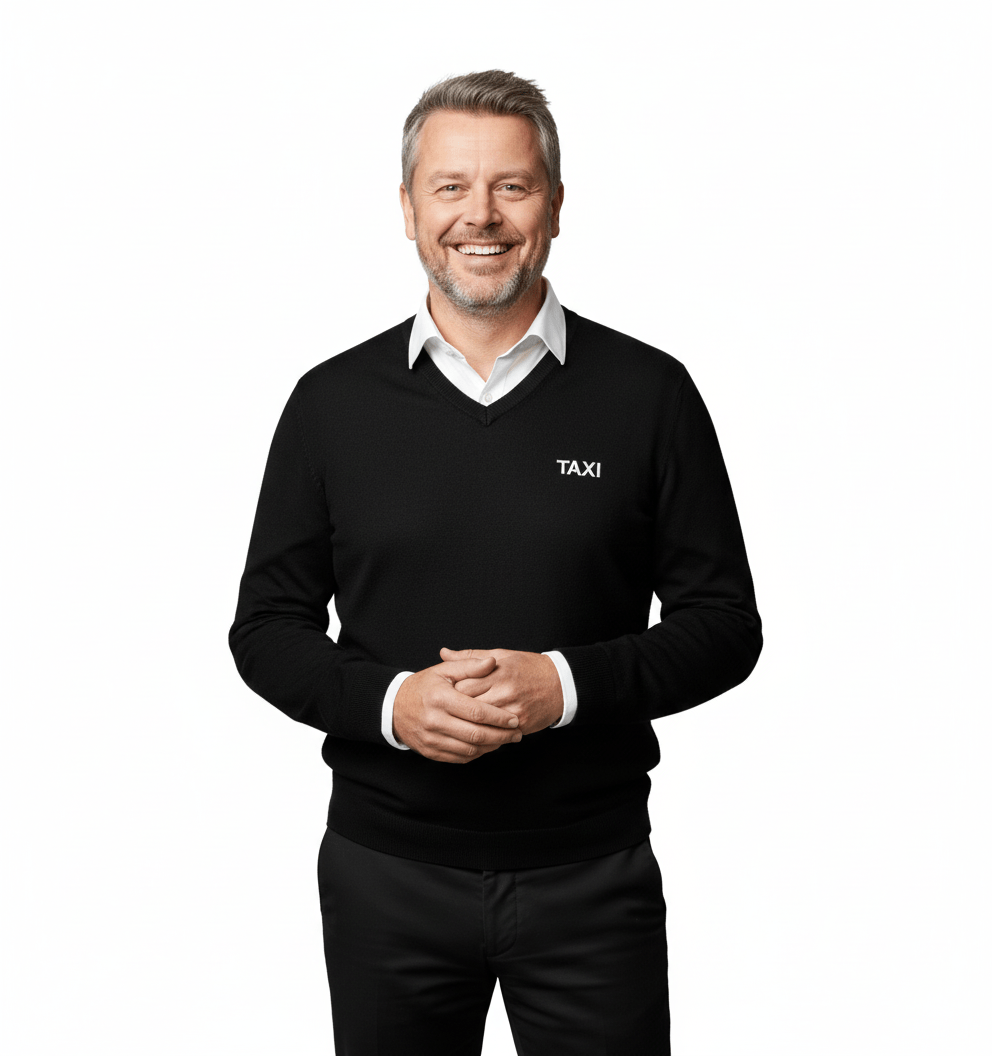 Taxi Uniform Genser V-hals mod. Oakville Herre 1 Taxi Uniform Genser V-hals
