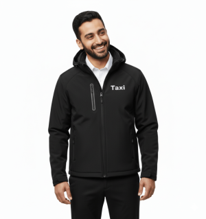 Taxi Uniform Softshell jakke m/ hette til Herre, mod. Milford